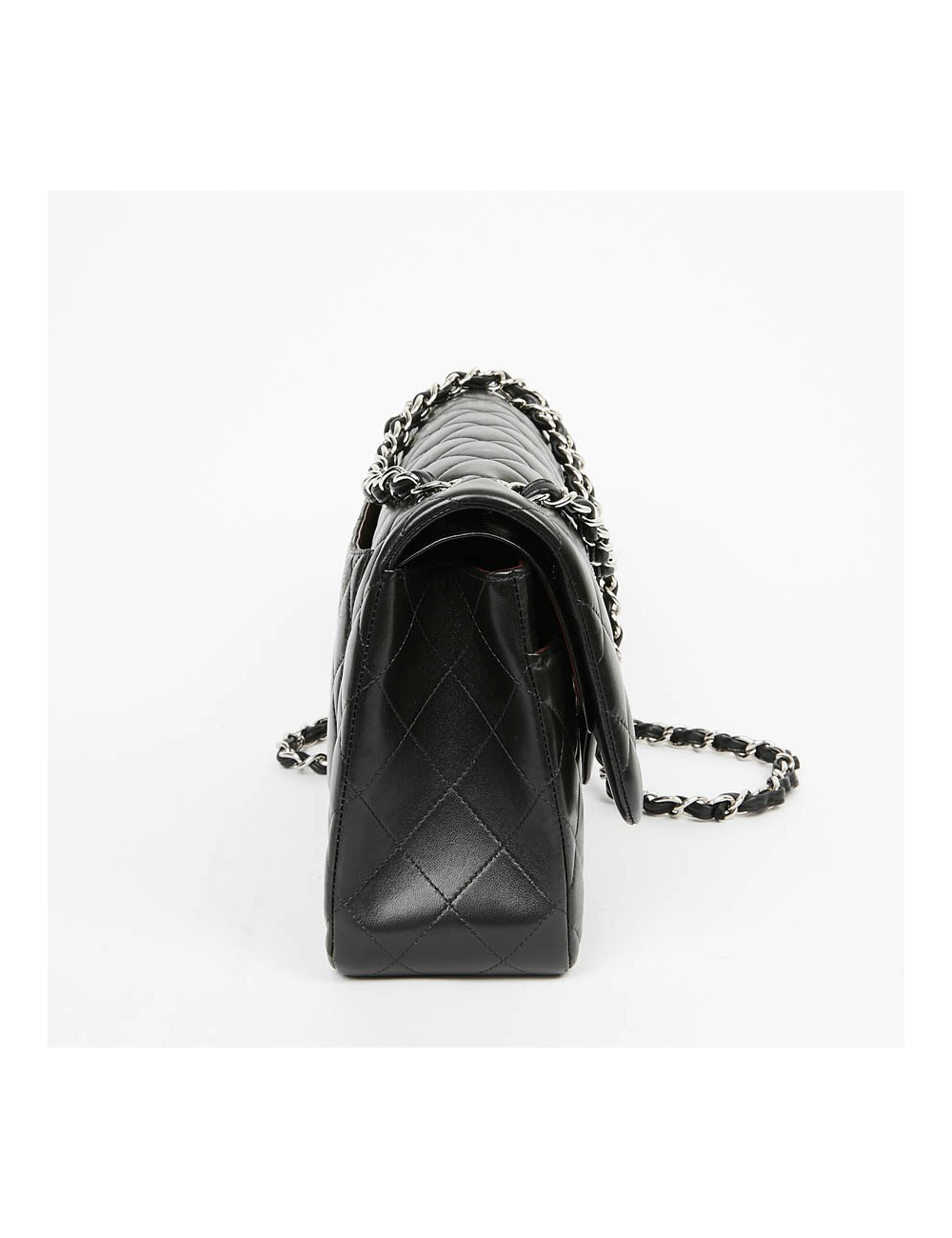 Sac CHANEL Jumbo cuir lisse noir