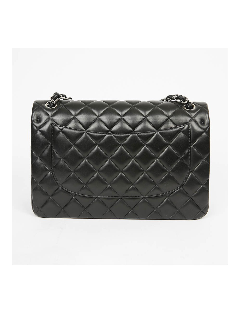 Sac CHANEL Jumbo cuir lisse noir