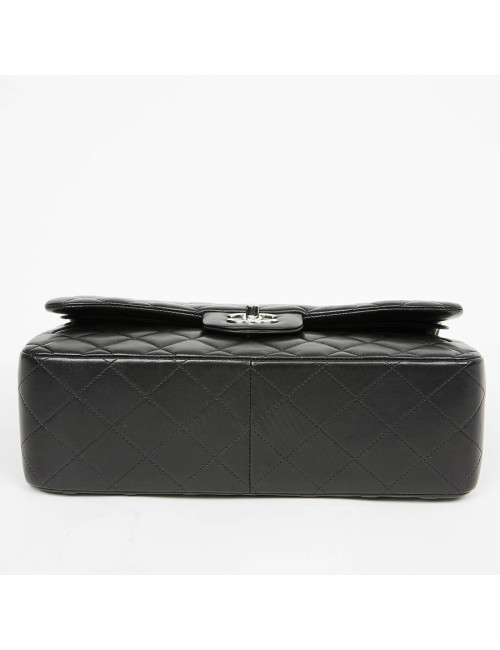 Sac CHANEL Jumbo cuir lisse noir