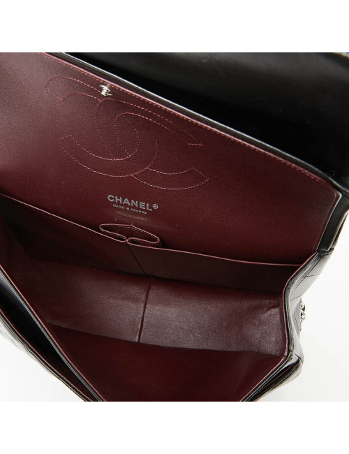 Sac CHANEL Jumbo cuir lisse noir