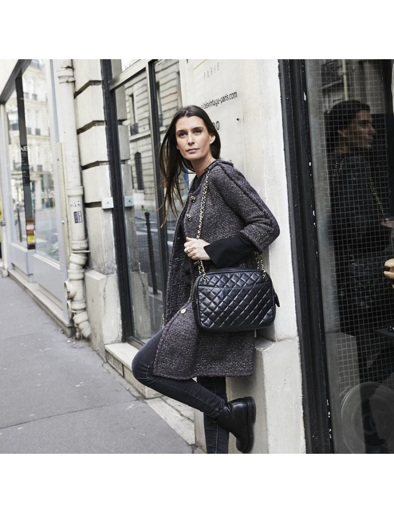 Sac Camera vintage CHANEL cuir matelassé