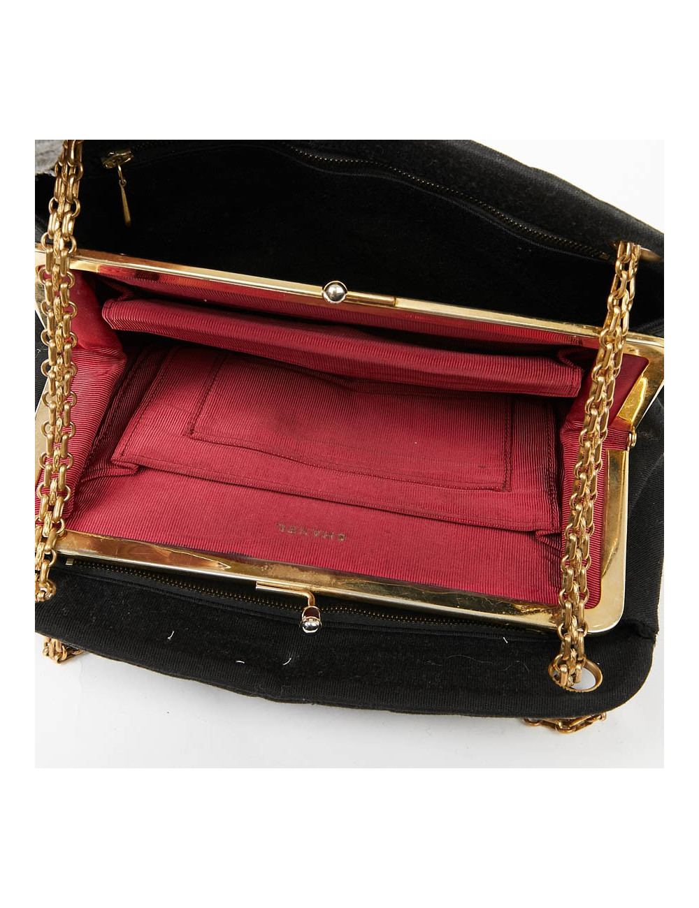 CHANEL sac vintage jersey noir