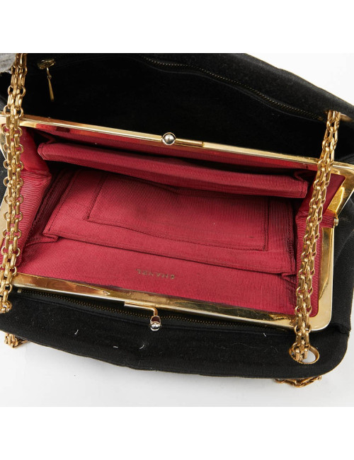 CHANEL sac vintage jersey noir
