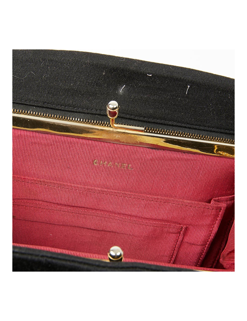 CHANEL sac vintage jersey noir