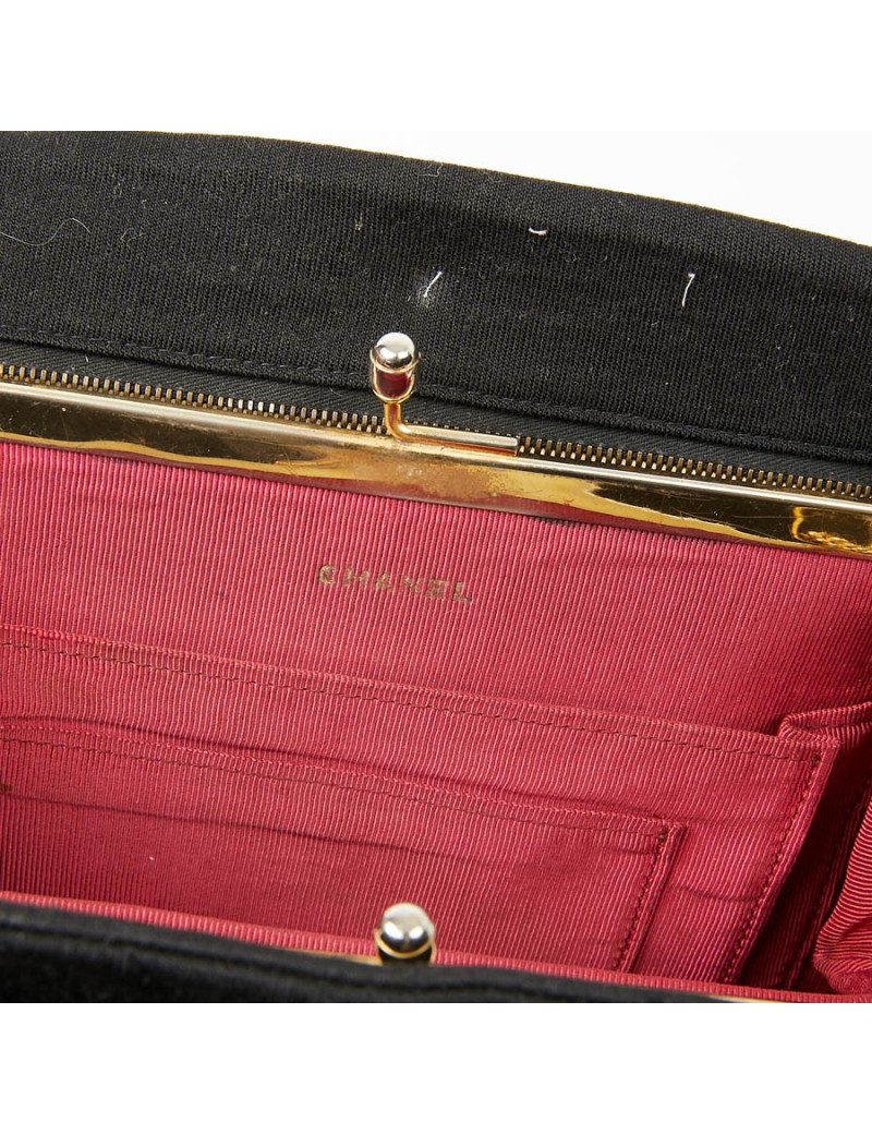 CHANEL sac vintage jersey noir