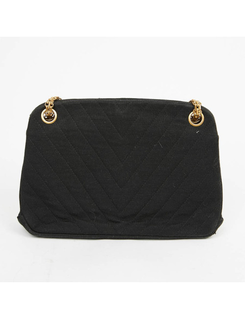 CHANEL sac vintage jersey noir
