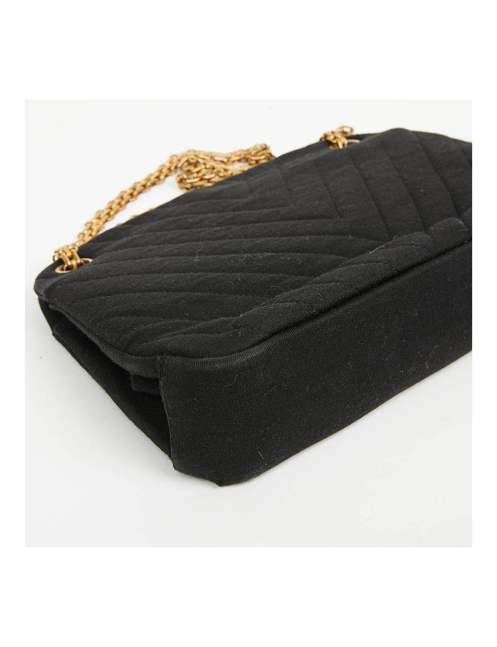 CHANEL sac vintage jersey noir