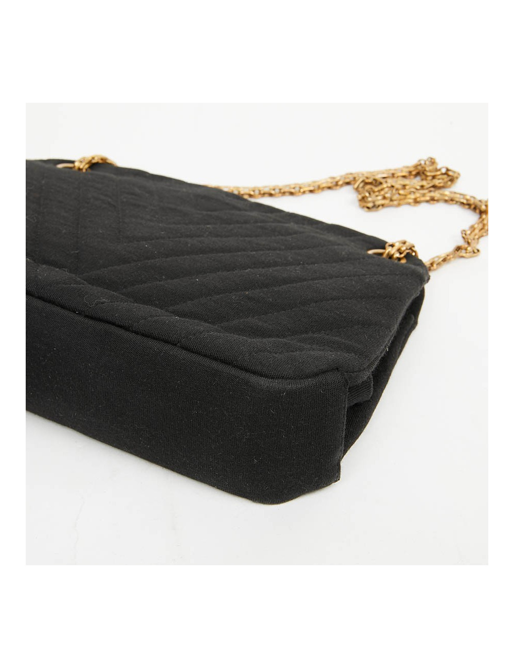 CHANEL sac vintage jersey noir