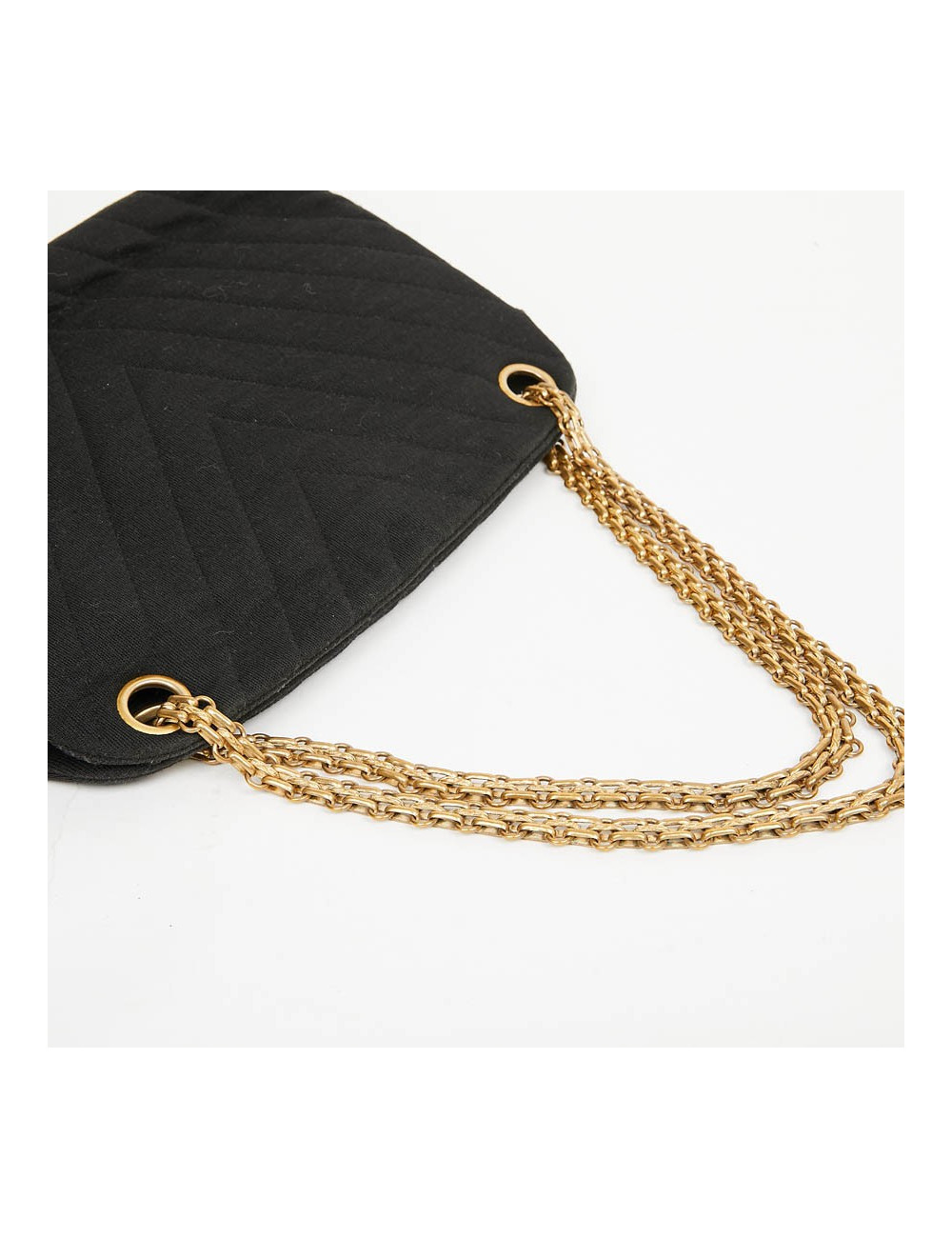 CHANEL sac vintage jersey noir