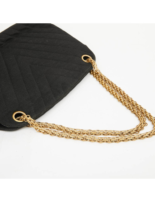 CHANEL sac vintage jersey noir