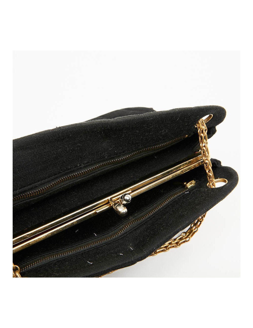 CHANEL sac vintage jersey noir