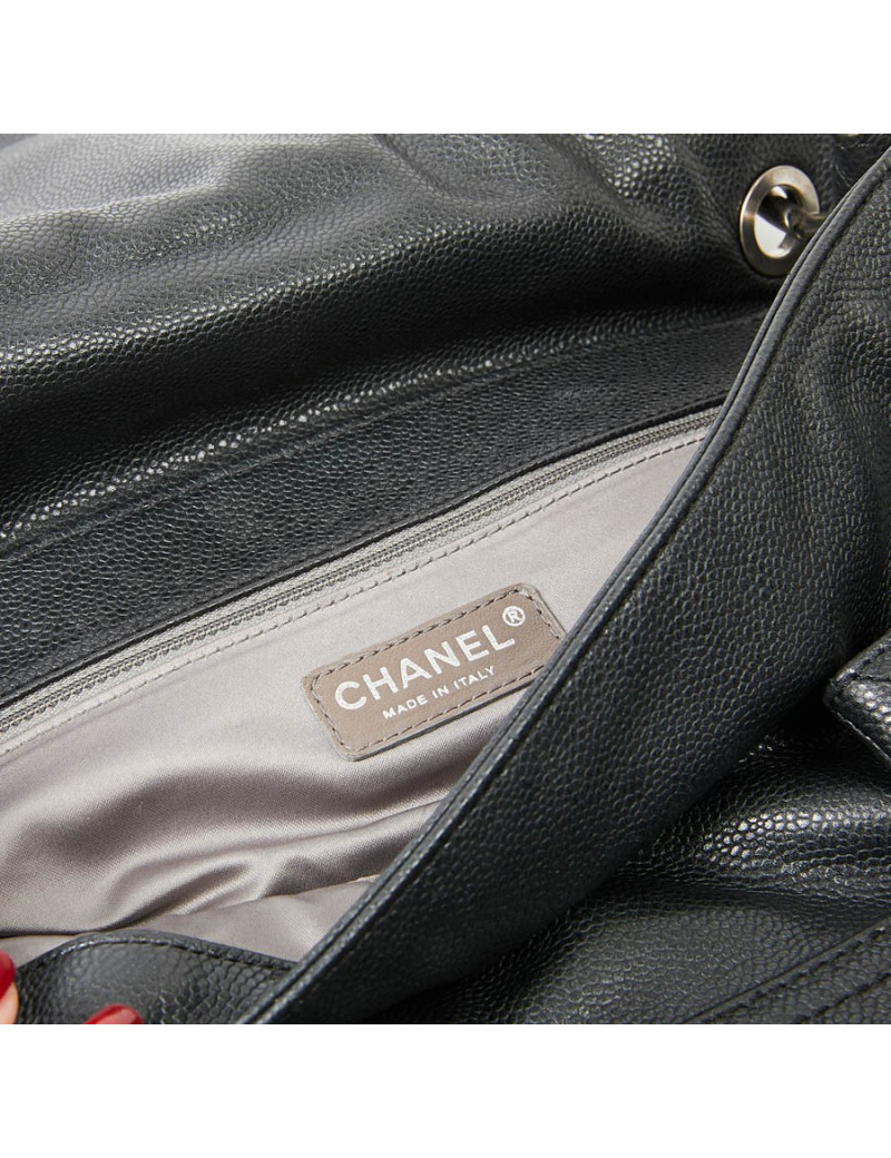 Sac CHANEL épaule noir cuir de veau caviar